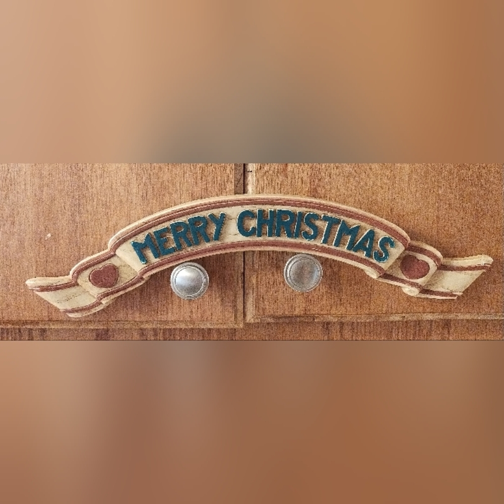 Vintage Homco Merry Christmas Wall Banner